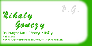 mihaly gonczy business card