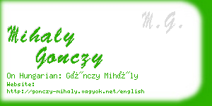 mihaly gonczy business card